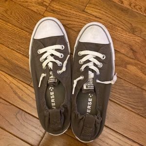 Olive green slip on converse